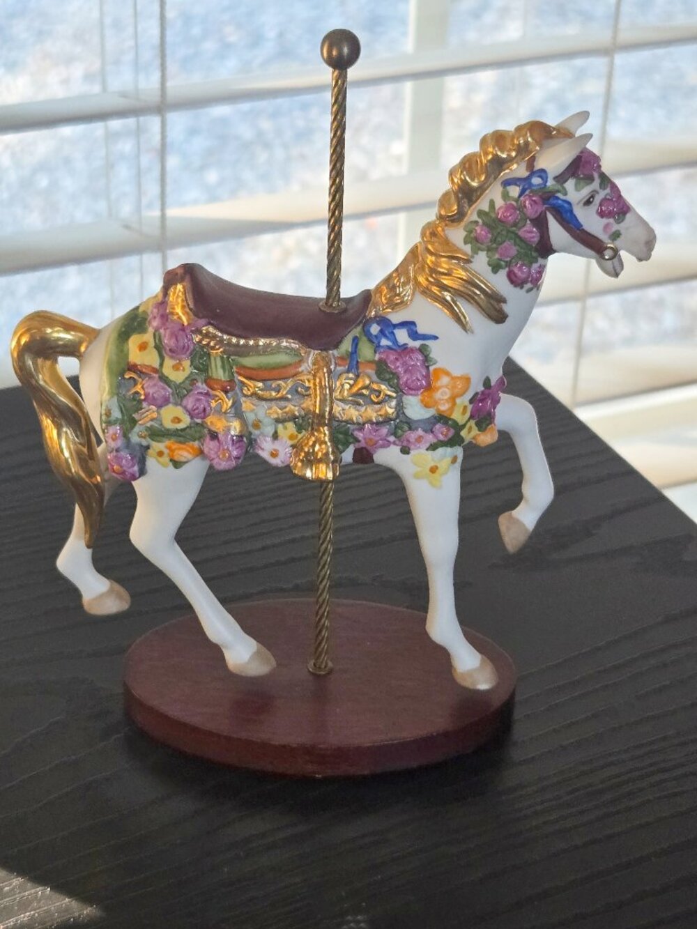 Vintage Franklin Mint 1988 "Treasury of Carousel Art" porcelain carousel horse